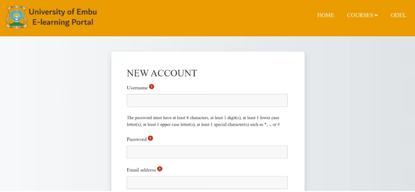 University of Embu e-learning Portal