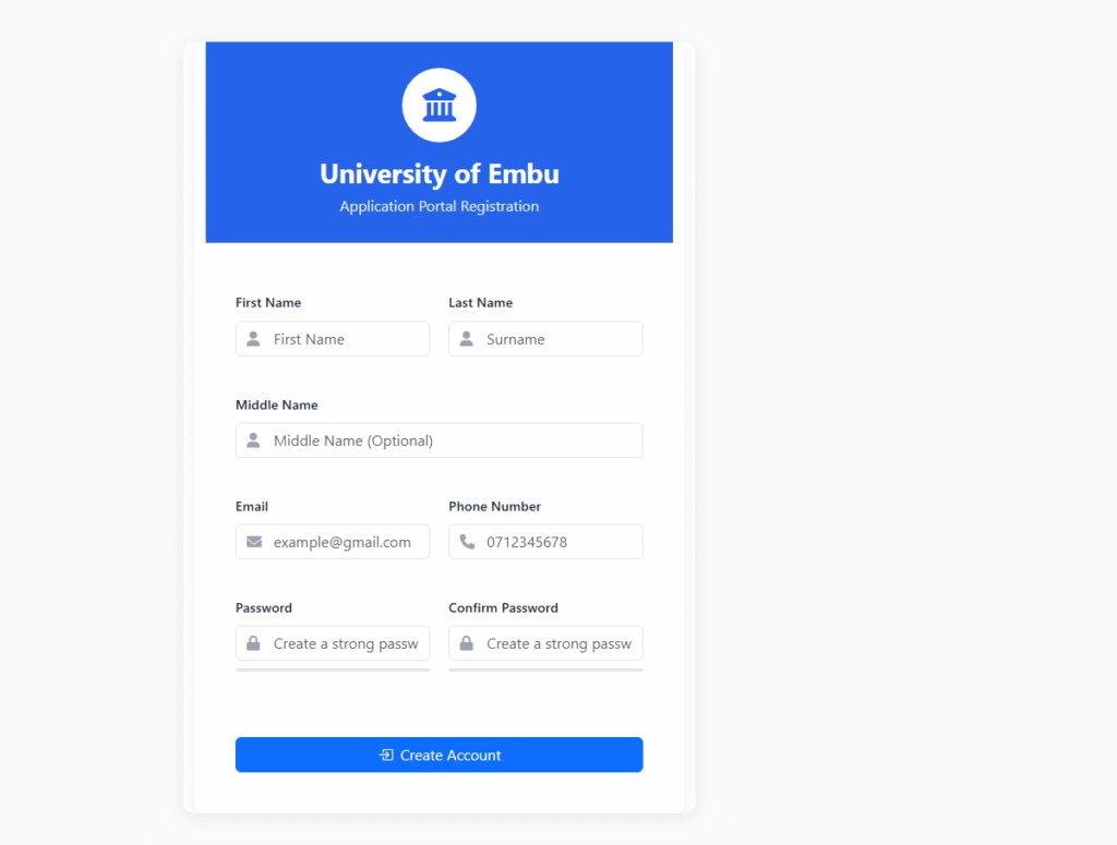 UOEM Self-Sponsored Students Portal