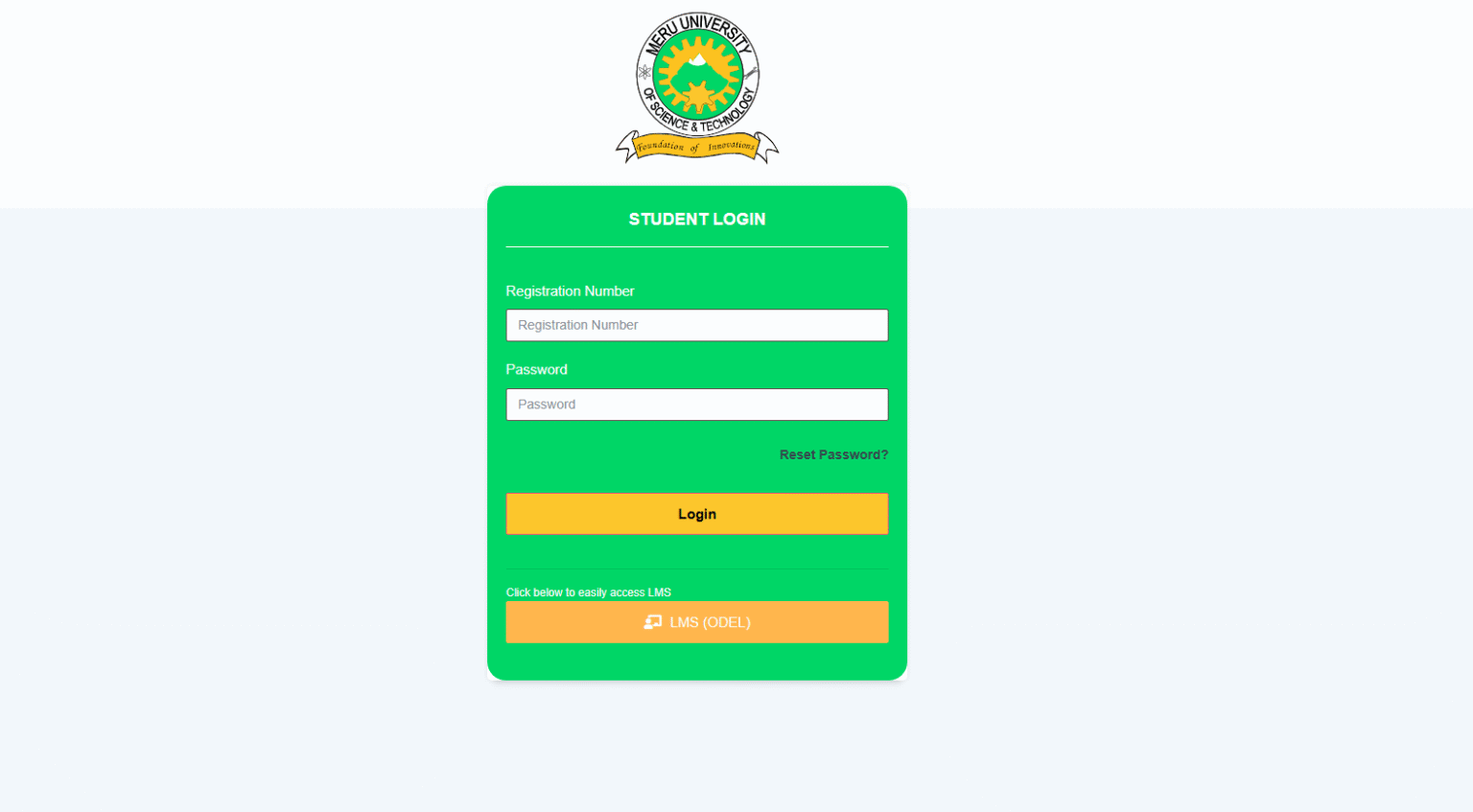 MERU STUDENT PORTAL