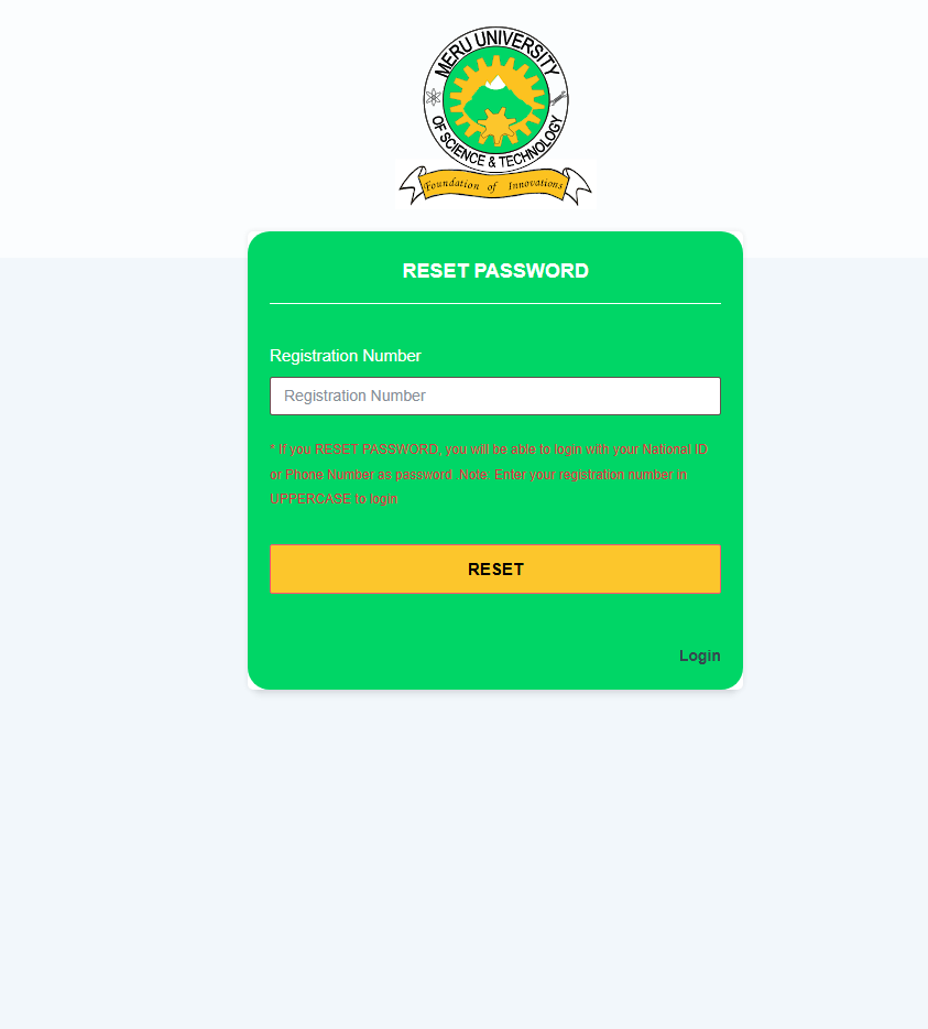  Meru University student portal